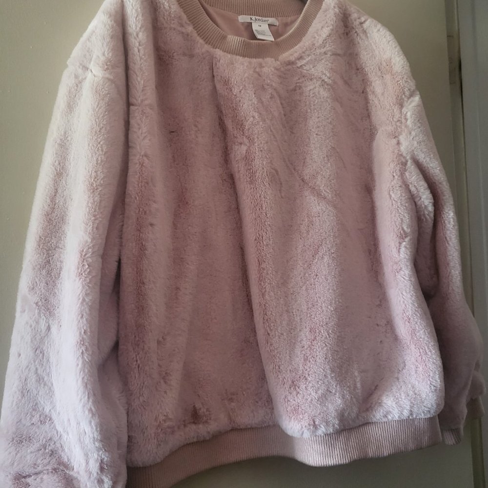 Plush pink sweater